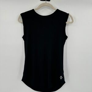 JO FIT Black Sleeveless Athletic Top Criss Cross Strappy Back Women's Size Small